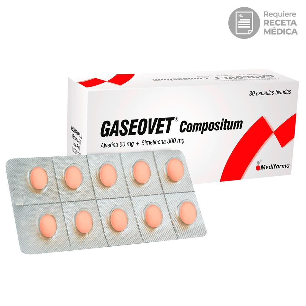 Gaseovet Compositum 60 mg + 300 mg Cápsulas Blandas